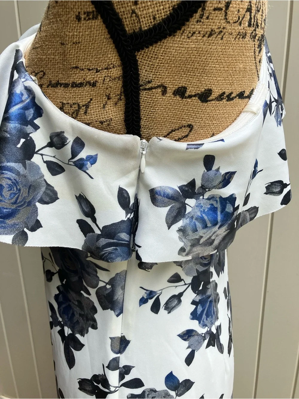 Eliza J one shoulder floral cocktail dress sz 12 wedding guest scuba sheath - Picture 9 of 10